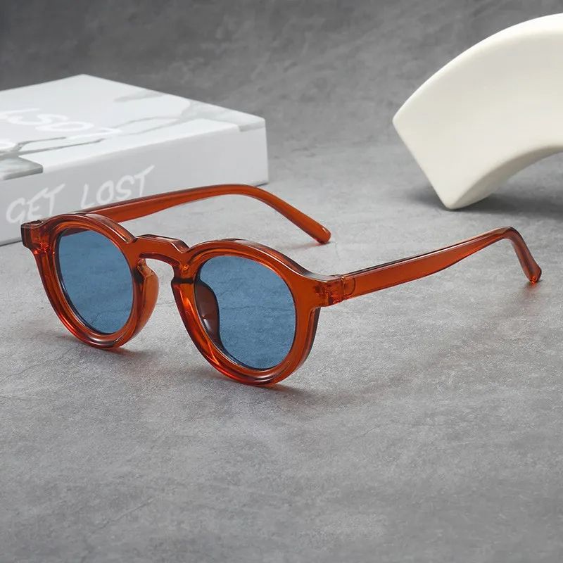 New Retro Round Small Frame Sunglasses Personalized High-end Men's and Women's Glasses Fashion Trend UV Resistant Sunglasses
