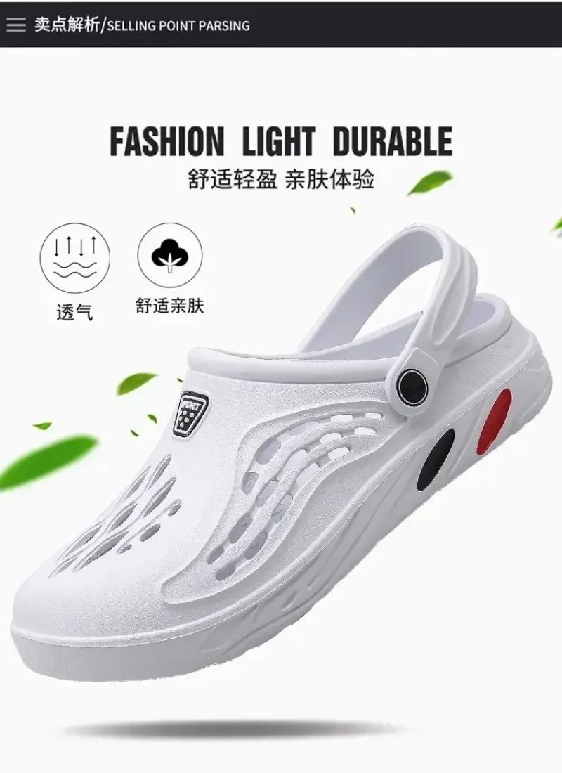 Outdoor Sandals for Men and Women Summer Clogs EVA Slippers Plus Size 47 48 49  Men Garden Shoes Beach Sandals Breathable Clogs