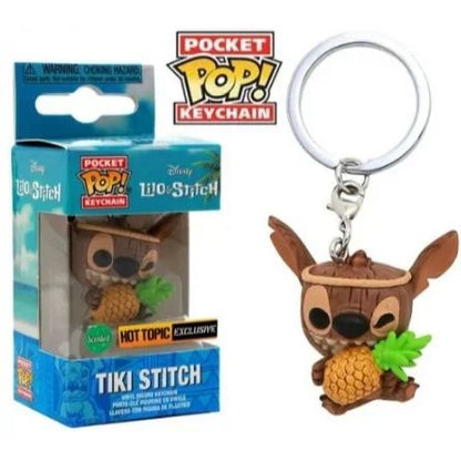 Novos 22 Estilos Funko Pocket Pop Chaveiros Mickey Mouse Minnie Pato Donald Stitch Angel Elvis TIKI Lilo Scrump Bonecos de Vinil
