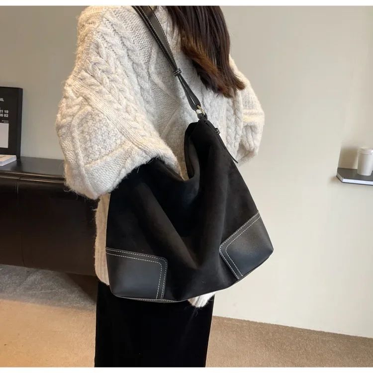 Shoulder Bags Trendy Women's Soft PU Shoulder Bags Solid Color Ladies Casual Style Spring Handbag Big Handbags Crossbody Bags