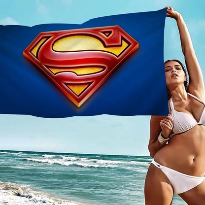 Science Fiction Film S-Superman Microfiber Beach Towel Absorbent Quick Dry Soft Yoga Swimming Resort Mountain Climbing Towel