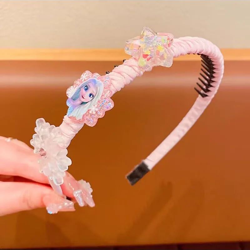 Nova Tiara Infantil de Anime Frozen Kawaii Princesa Elsa Coroa Acessórios de Vestido Acessórios de Cabelo para Meninas Presentes