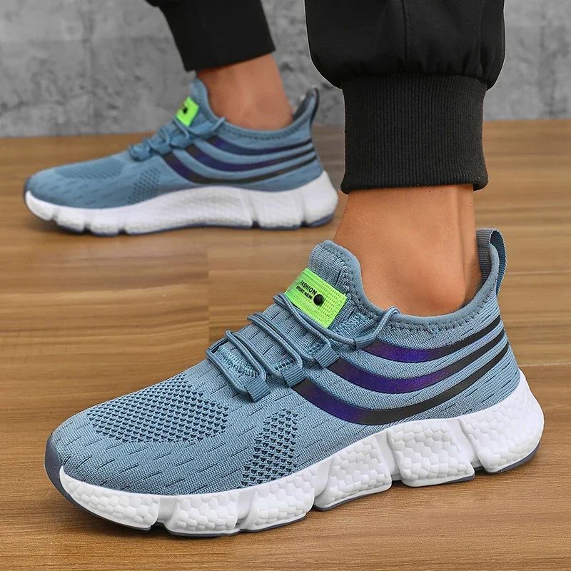 Men’s Sneakers Comfortable Breathable Platform Shoes Summer Man Running Shoes Breathable Comfortable Fashion Walking Sneakers