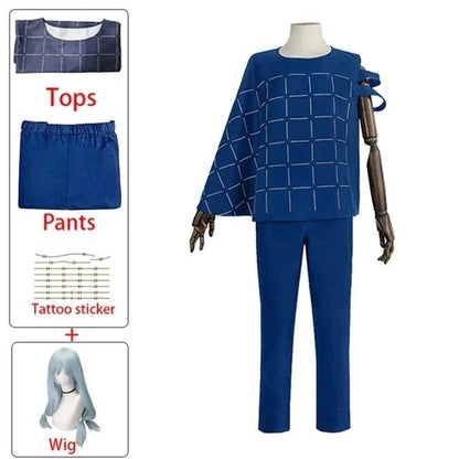 Jujutsu Kaisen Mahito Cosplay Kostuums Anime Pruik Top Broek Pak Halloween Kostuum Voor Mannen Carnaval Feest Rekwisieten