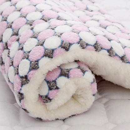 Tapete de dormir para animais de estimação, cama quente para cães, cobertor macio de lã para animais de estimação, cama para gatos, tapete de dormir para filhotes, almofada de colchão adorável para cães pequenos e grandes