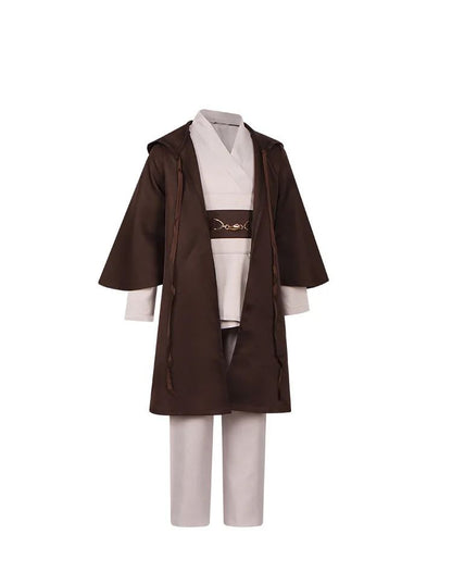Obi Wan Kenobi Jedi Warrior Cosplay Costume Adult Kids Unisex Cloak Friar Uniform Robe Full Set Halloween Carnival Outfits