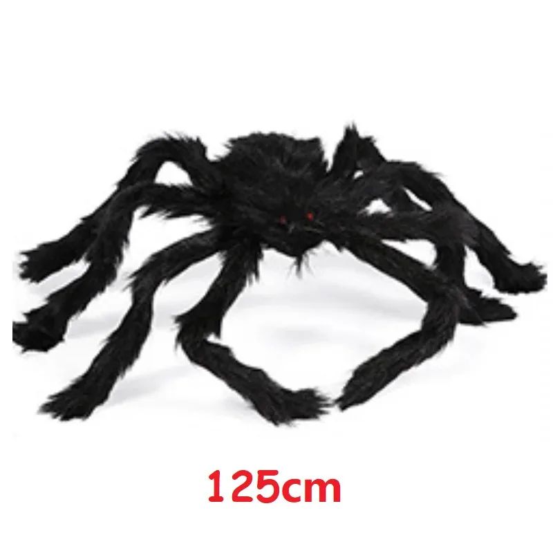 Teia de Aranha Gigante Preta Assustadora de Halloween Decoração de Halloween para Casa Bar Adereços de Casa Assombrada Decoração Externa de Feriado