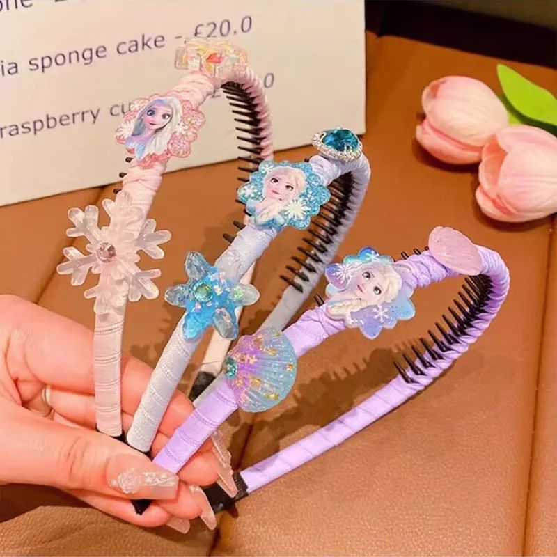 Nova Tiara Infantil de Anime Frozen Kawaii Princesa Elsa Coroa Acessórios de Vestido Acessórios de Cabelo para Meninas Presentes