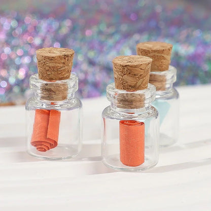 20/10PCS Cork Stopper Glass Bottles DIY Birthday Gift Transparent Empty Message Wishing Bottle Christmas Wedding Party Decor