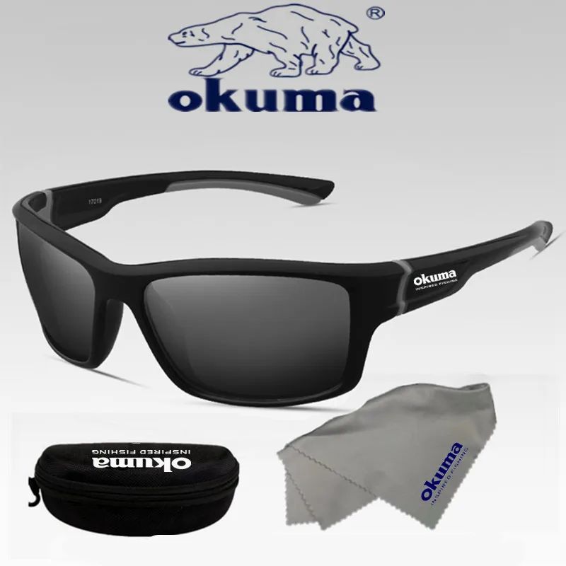 Óculos de Sol para Pesca Okuma UV400 Masculino para Dirigir Óculos de Sol Masculino Clássico para Caminhada e Pesca Óculos de Sol UV400