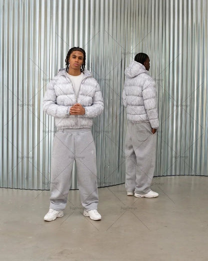 Autumn and Winter Trendy Casual Streetwear Harajuku Camouflage Waterproof Zipper Hooded Jacket Men Retro Loose Warm Coat Women