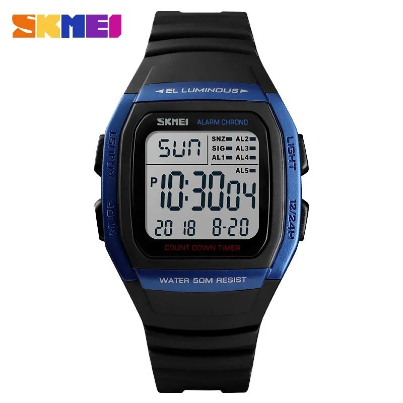 SKMEI Men Wristwatch Casual Outdoor Male Clock Luminous montre homme Digital Dual Time Sport Mens Watches 1251 2100 1278