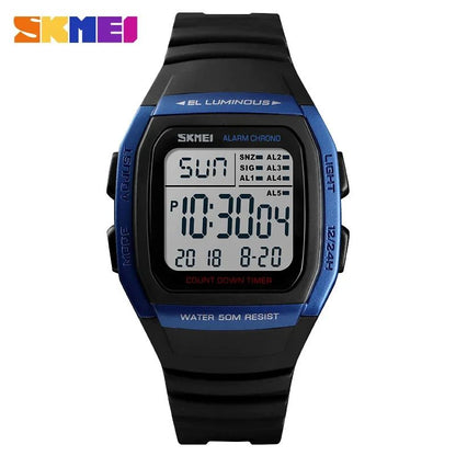 SKMEI Men Wristwatch Casual Outdoor Male Clock Luminous montre homme Digital Dual Time Sport Mens Watches 1251 2100 1278
