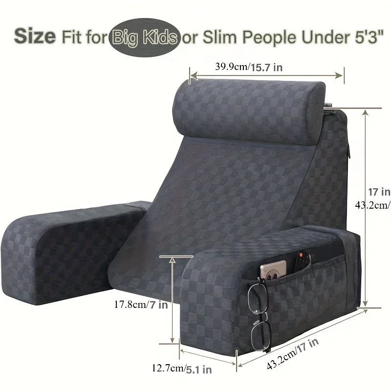 Home Bed Reading Pillow Cushion Adjustable Adult Headrest Pillow Perfect for Watching TV Reading Gaming or Resting Decoration ??