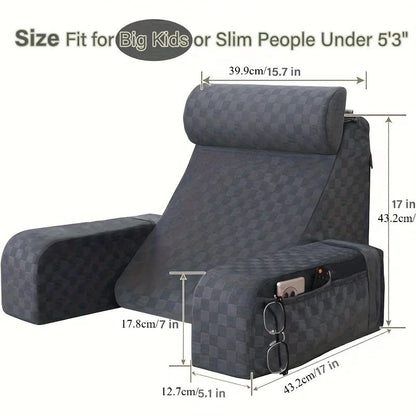 Home Bed Reading Pillow Cushion Adjustable Adult Headrest Pillow Perfect for Watching TV Reading Gaming or Resting Decoration ??