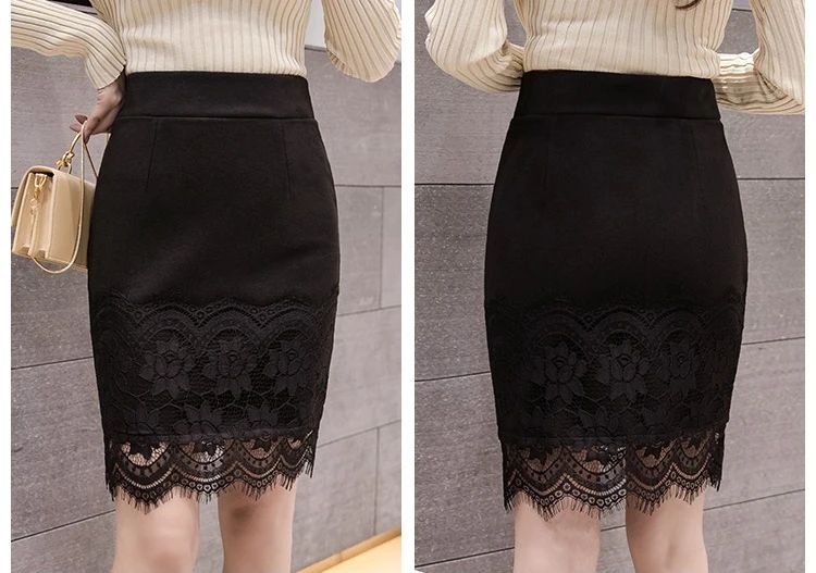 High-Waisted Slim-Fit Fresh A-Line Skirts 2025 Summer New Lace Short Plus Size Skirts Stylish INS Style Bodycon Skirt