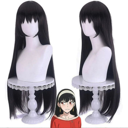 Anime spy x family Yor Forger Cosplay Costumes Red Sweater Dress Suit Casual Wear Black Braid Wig Halloween Costume For Women