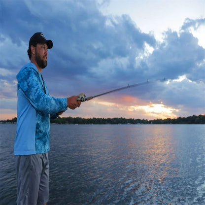 Camisa de Pesca Masculina de Manga Longa Profissional Respirável de Secagem Rápida com Capuz Anti-UV para 2026, Roupas Masculinas de Pesca para Uso Externo, Casaco de Pesca