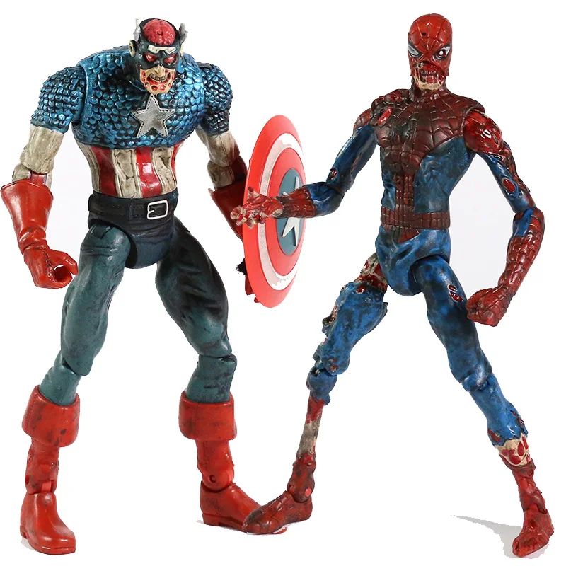 Marvel Legends Zumbi Capitão América Homem-Aranha Hulk Boneco de Ação Série Super Heróis E Se Houver Zumbis