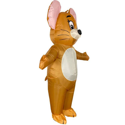 Inflatable Cat and Mouse Costume Adult Size Funny Cartoon Animal Cosplay Suit for Party Halloween Performance