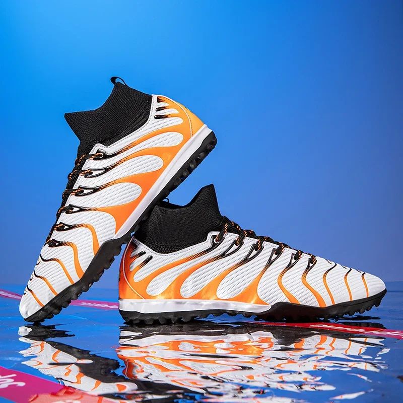 Men Match Non Slip Football Boots Cleats Indoor Outdoor Soccer Shoes Sport Training Long Spikes FG/TF Boys Futsal Comfortable