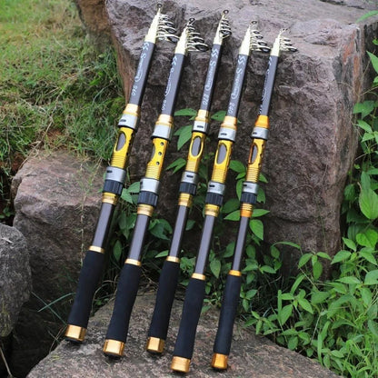Sougayilang Vara de Pesca de Spinning 2,1m-3,6m Carbono para Truta Carpa Vara de Pesca Telescópica Vara de Pesca com Isca Material de Pesca