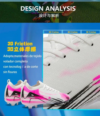 New Men Football Boots Cleats Outdoor Soccer FG Ultralight Match Soccer Shoes Training Shoes Drop Shipping Non-Slip Long Spikes