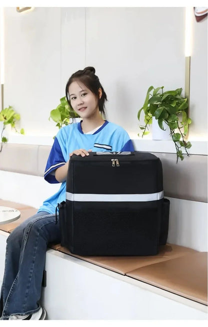 Large Capacity Thermal Bag Waterproof Insulated Picnic Lunch Container Outdoor Travel Camping Delivery Backpack Food Storage Bag