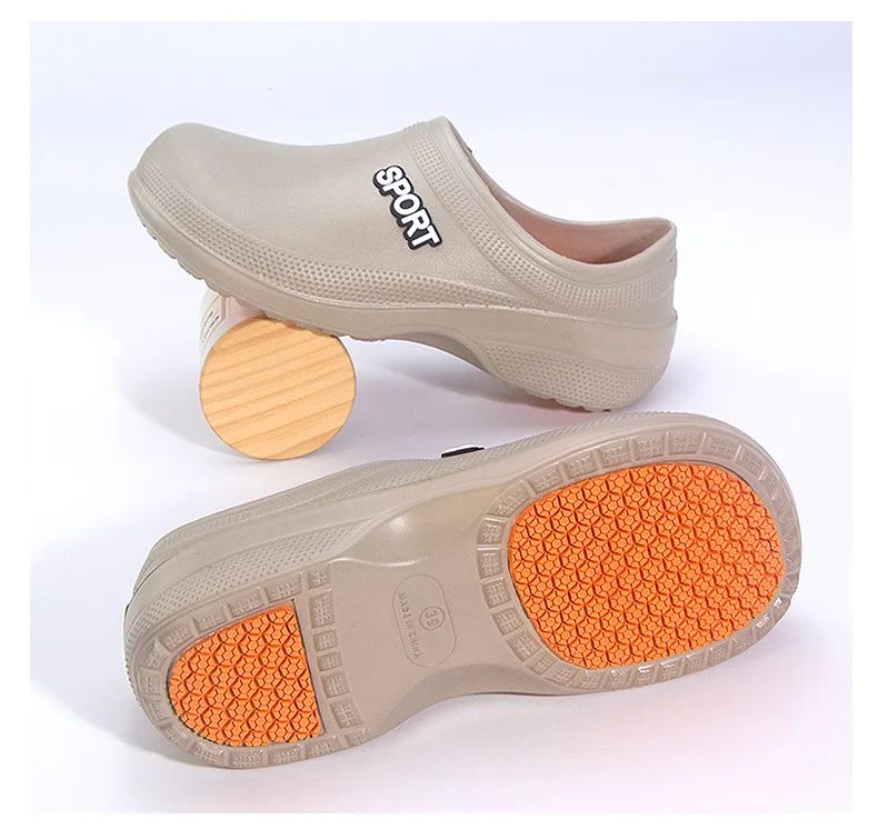 2025 New Kitchen Shoes Non-Slip Oil-Resistant Chef Rain Shoes Restaurant Food Work Shoes Comfortable EVA Material for Men