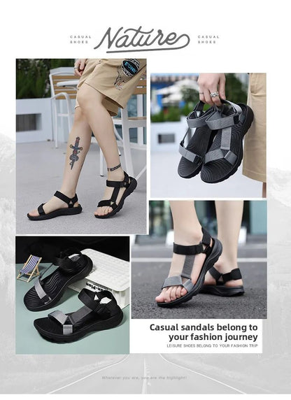 Men Sandals Non-slip Summer Flip Flops High Quality Outdoor Beach Slippers Casual Shoes Cheap Men's shoes Water Shoes 9072