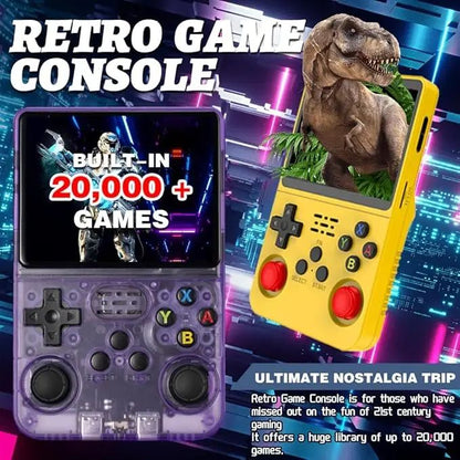 R36S Handheld Retro Game Console Classic ARKOS System 3.5 Inch Portable Video Gaming Console with Single Card for Kids Gift