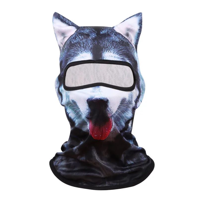3D Cat Mask Dog Tiger Cosplay Balaclava Motorcycle Full Face Hood Mask Skiing Hat Helmet Cute Headgear Hat Halloween Party Masks