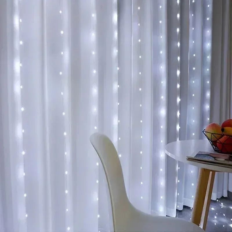 USB Curtain Lights - 8 Lighting Modes LED Fairy String Light for Christmas Halloween New Year Wedding Party Home Garden Decor