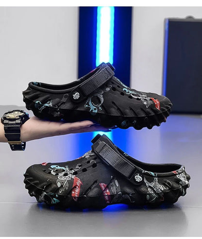 Men'S Breathable Casual Sandals Summer New Soft-Sole Non-Slip Comfort Outdoor Beach Shoes Fashion Youth Dual-Use Sports Slippers