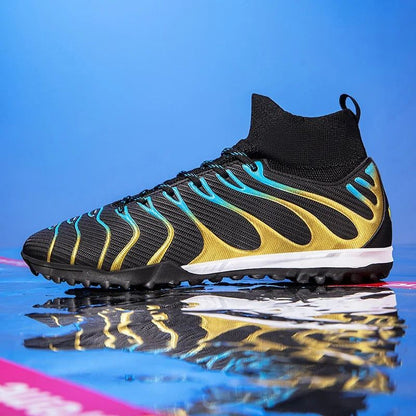 Men Match Non Slip Football Boots Cleats Indoor Outdoor Soccer Shoes Sport Training Long Spikes FG/TF Boys Futsal Comfortable