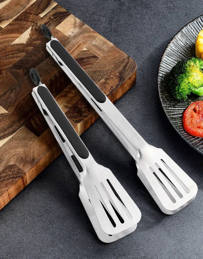 BBQ Grill Tongs Salad Steak Spaghetti Candy Charcoal Meat Stainless Steel Camping Barbecue Kitchen Frying Food Clips Clamp