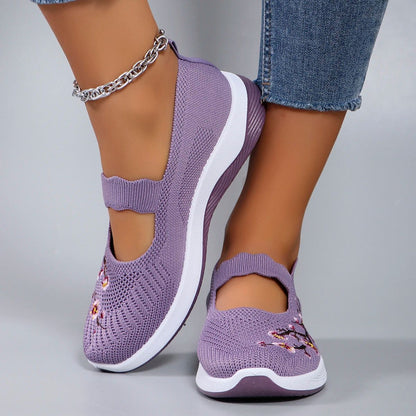 Women's Summer Casual Sneakers - Breathable Mesh Flats for All-Day Comfort