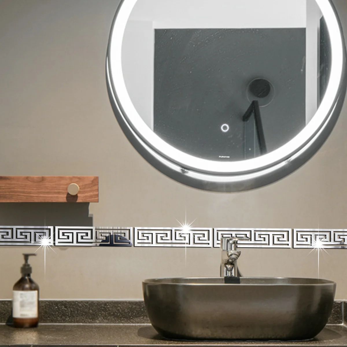 12pcs 20x5cm Acrylic Mirror Sticker Ceiling Edge Strip Self Adhesive Waist Line Wall Stickers for Living Room Corner Wall Decor