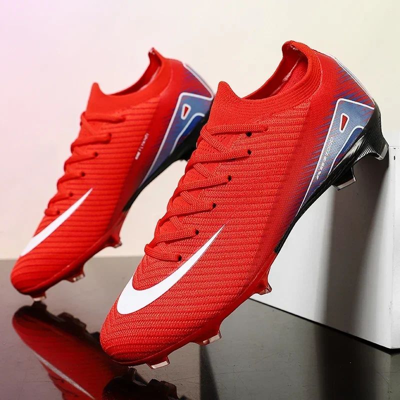 New Men Soccer Shoes Training Boys Outdoor Sport Football Boots Adult  Long Spikes Non Slip Cleats Breathable Match Comfortable