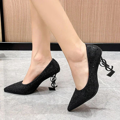 Summer High Heels Luxury Shoes for Women Pumps Elegant Pointed Toe Slingbacks High Heels Spring Fashion Zapatos De Mujer