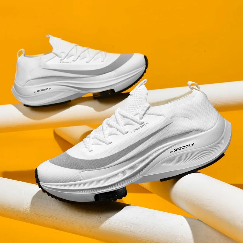 Men Running Shoes Jogging Sneakers Trainer Race Cushioning Outdoor Luxury shoes Mesh Off-road Shoes Breathable Couple Non-Slip