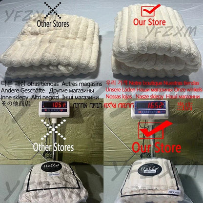 Imitation Rabbit Velvet Spring Autumn Warm Blankets or Blanket and Pillowcase Soft Fluffy Warmth Throw Blankets for Sofa Napping