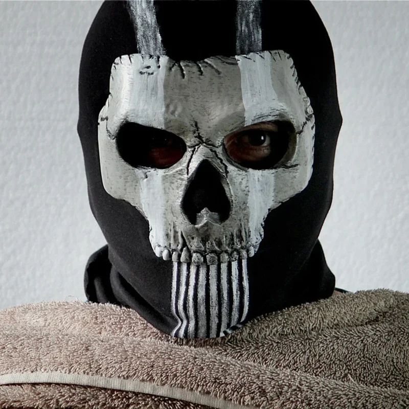 BeauNook Unisex Horror Skull Mask Ghost Call of Duty Latex Headgear Helmet Cosplay Perform Party Masquerade Prop Halloween