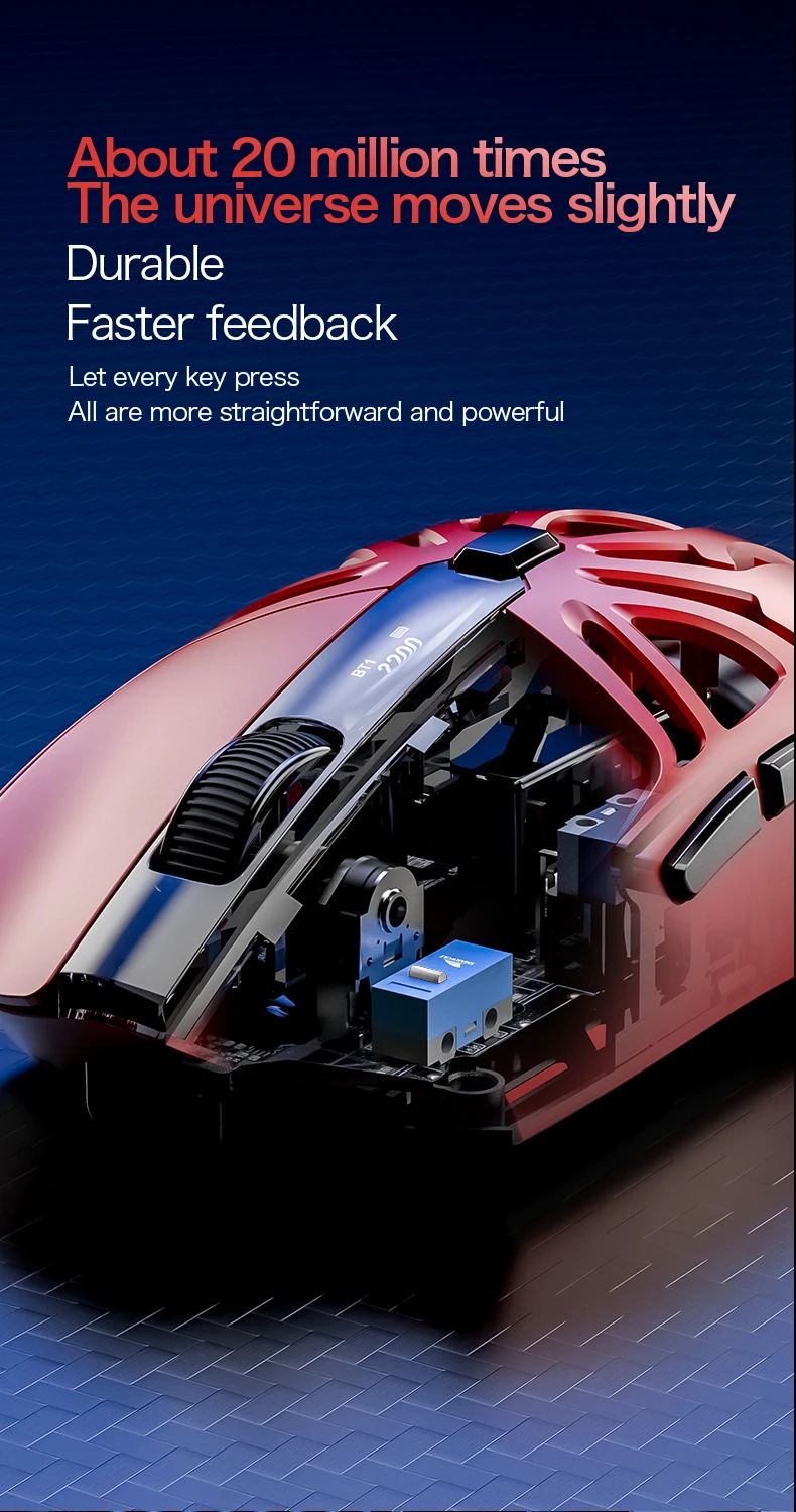 SMAILWOLF M8 Triple-Mode Wireless Mouse Connectivity for PC&Laptop 12000 DPI RGB Gaming Mouse with Magnetic Charging