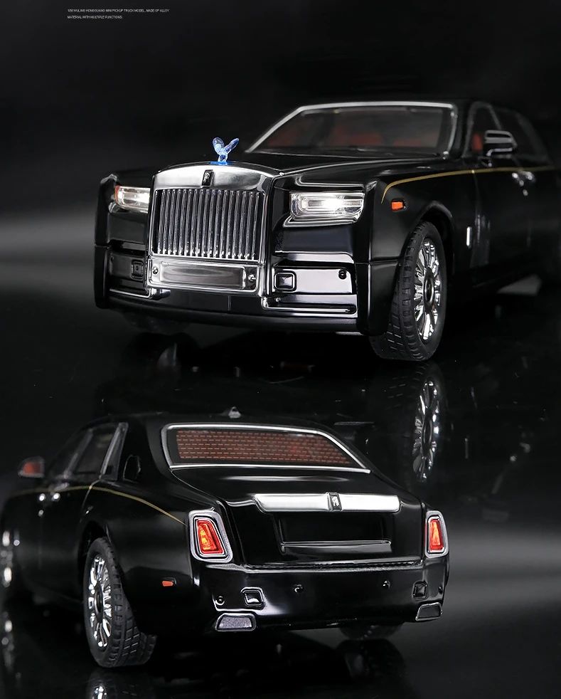 1:18 Big Size Diecast Rolls Royce Phantom Alloy Car Model Collective Miniature Voiture Boyfriend Car Gift Home Decor Toys Boys