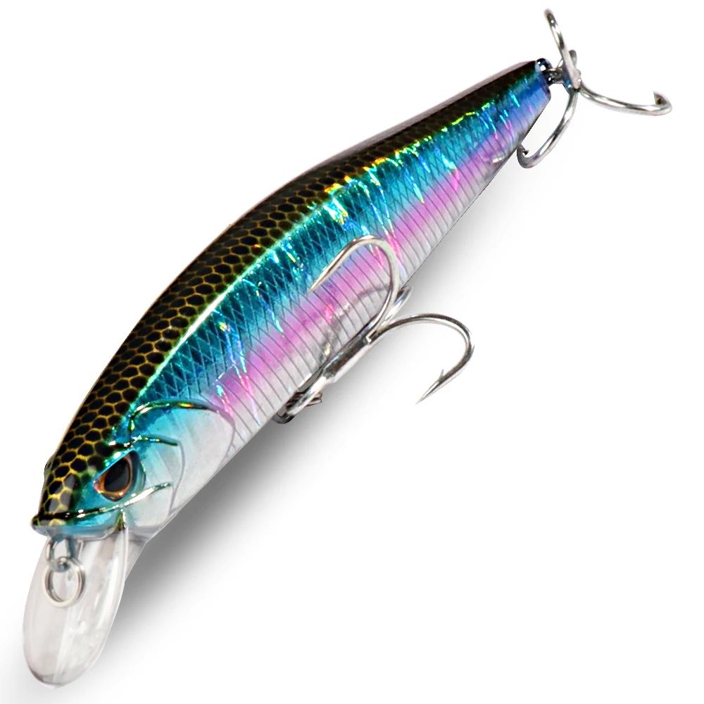 Minnow Afundante 19g Jerkbait Flutuante 15g Isca de Pesca Anzóis Triplos Swimbait Pesca Popper Tackle Wobbler Isca Artificial