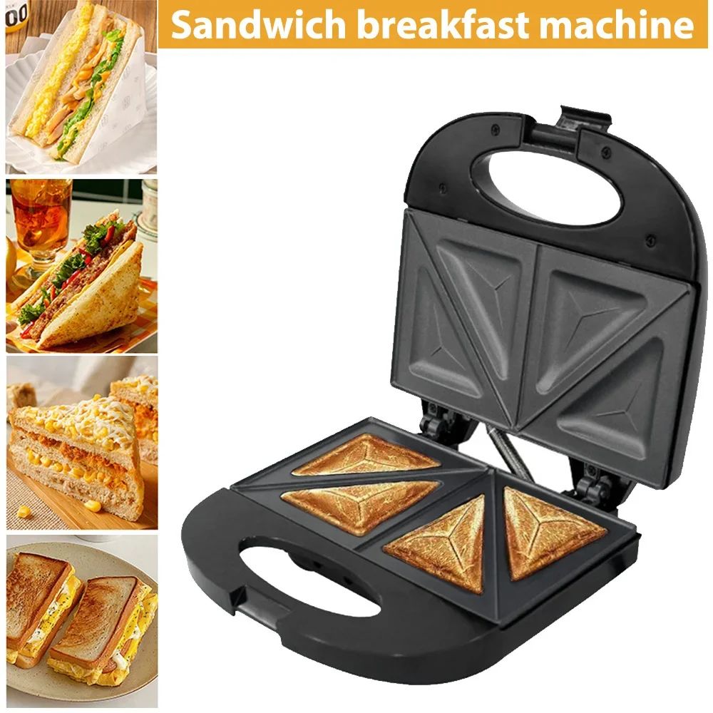 Máquina de Waffle Elétrica Profissional Utensílios de Cozinha Multifuncional Café da Manhã Máquina de Waffles Panela Antiaderente de Ferro