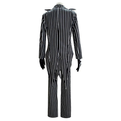 Jack Cosplay Skellington Cosplay Costume for Adult Men Fantasia Jacket Pants Outfit Man Halloween Carnival Party Disguise Suit