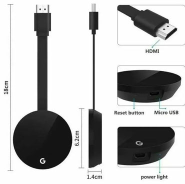 Chromecast Google Sem Fio WiFi Mirascreen HDMI-Compatível HD Display Dongle Streaming de Mídia de Vídeo tv Casa Inteligente Para ios/Android