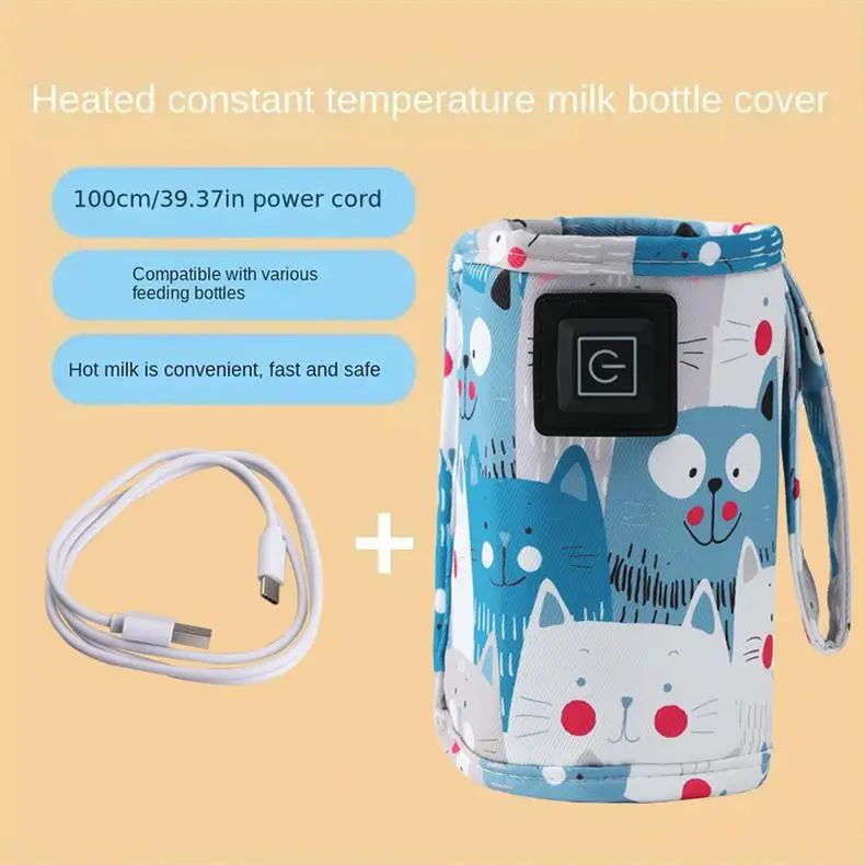 Bottle Warmer Multi Functional Bottle Heater Portable Adjustable USB Insulated Bag Baby Milk Food Warmer Tool Home Car Travel